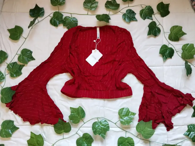 Blusa Sybilla roja con mangas acampanadas - 1