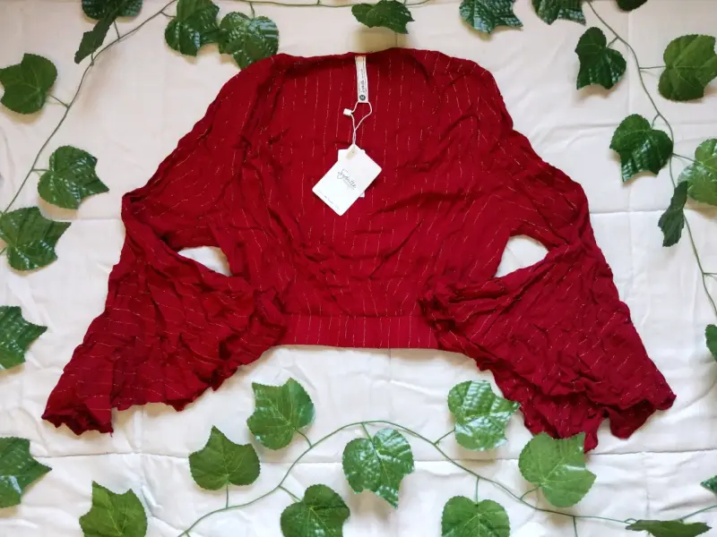 Blusa Sybilla roja con mangas acampanadas - 2