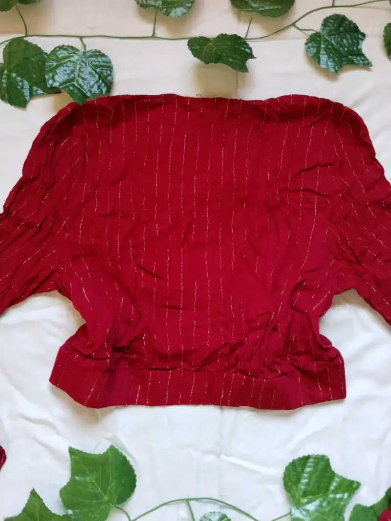 Blusa Sybilla roja con mangas acampanadas - 5