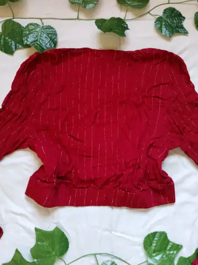 Blusa Sybilla roja con mangas acampanadas - miniatura 5