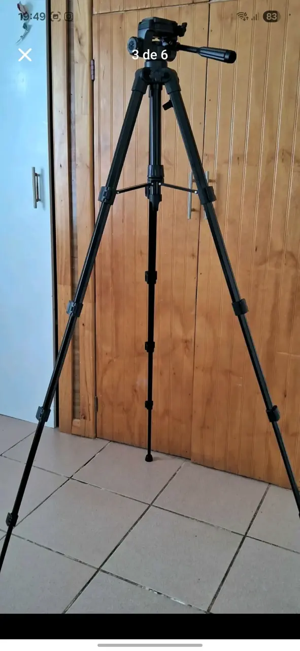 Trípode para cámara negro altura has 1.70 CM - 5