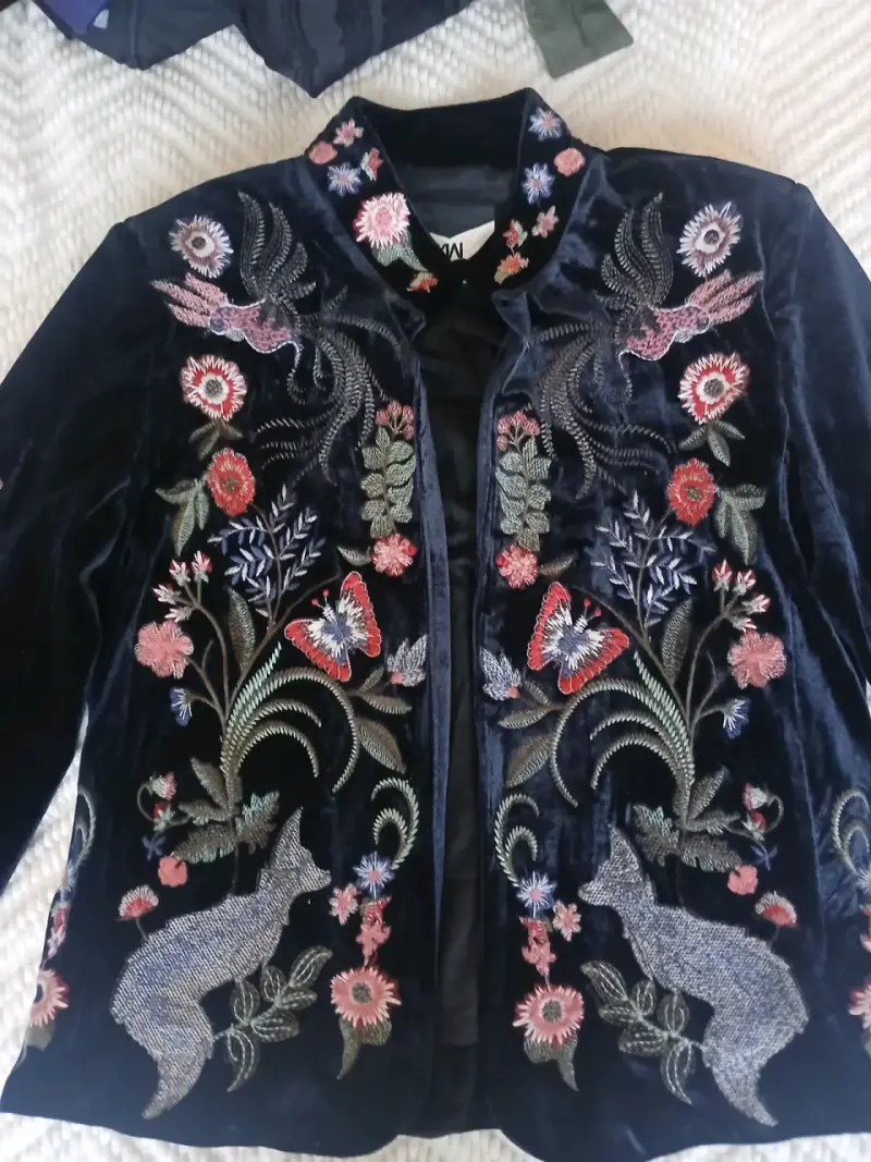 Chaqueta de terciopelo bordada - 2