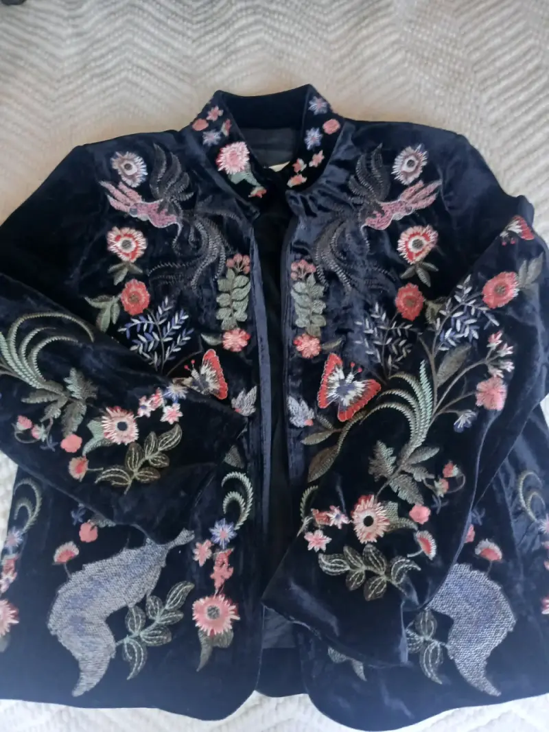 Chaqueta de terciopelo bordada - 3