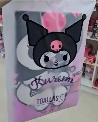 Toalla Kuromi diseño kawaii - miniatura 1