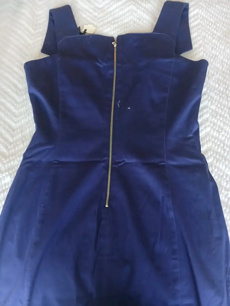 Vestido azul Liola con detalles dorados - 2