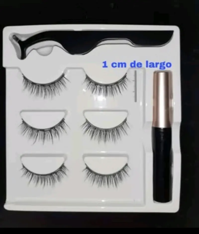 Kit Pestañas Magnéticas 3 pares + pinza + Líquido. - 2