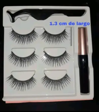 Kit Pestañas Magnéticas 3 pares + pinza + Líquido. - miniatura 3
