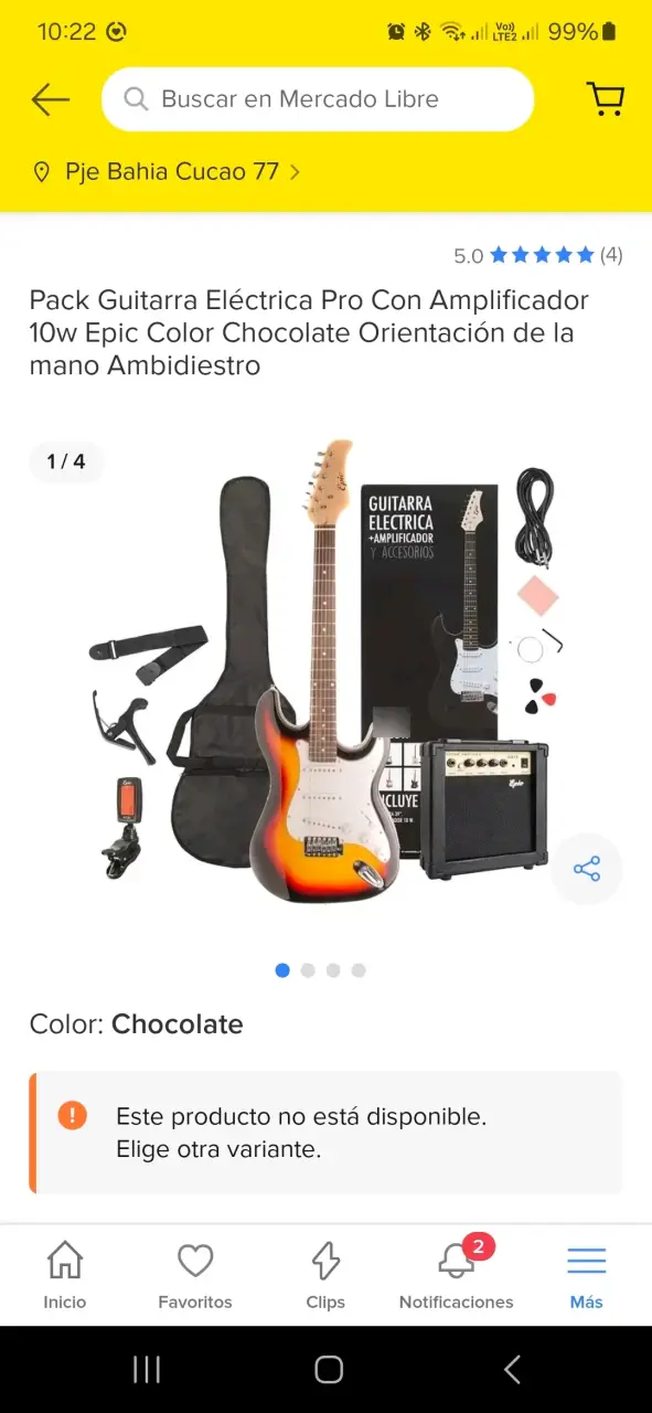 Guitarra eléctrica nuava con amplificador - 3