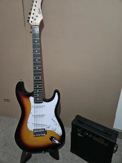 Guitarra eléctrica nuava con amplificador - miniatura 4