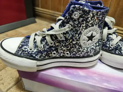 Zapatillas Converse glitter azules t.31 - miniatura 2