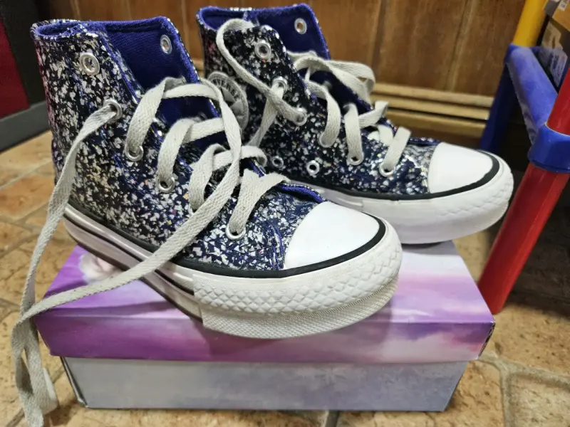 Zapatillas Converse glitter azules t.31 - 3