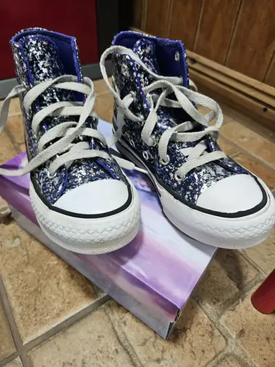 Zapatillas Converse glitter azules t.31 - miniatura 4