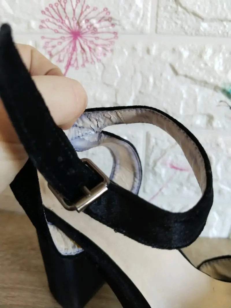 Sandalia terciopelo Via uno - 5