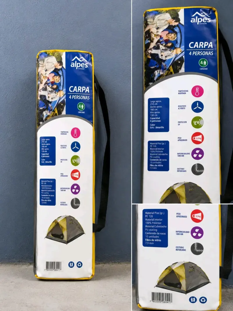 Carpa Alpes para 4 Personas