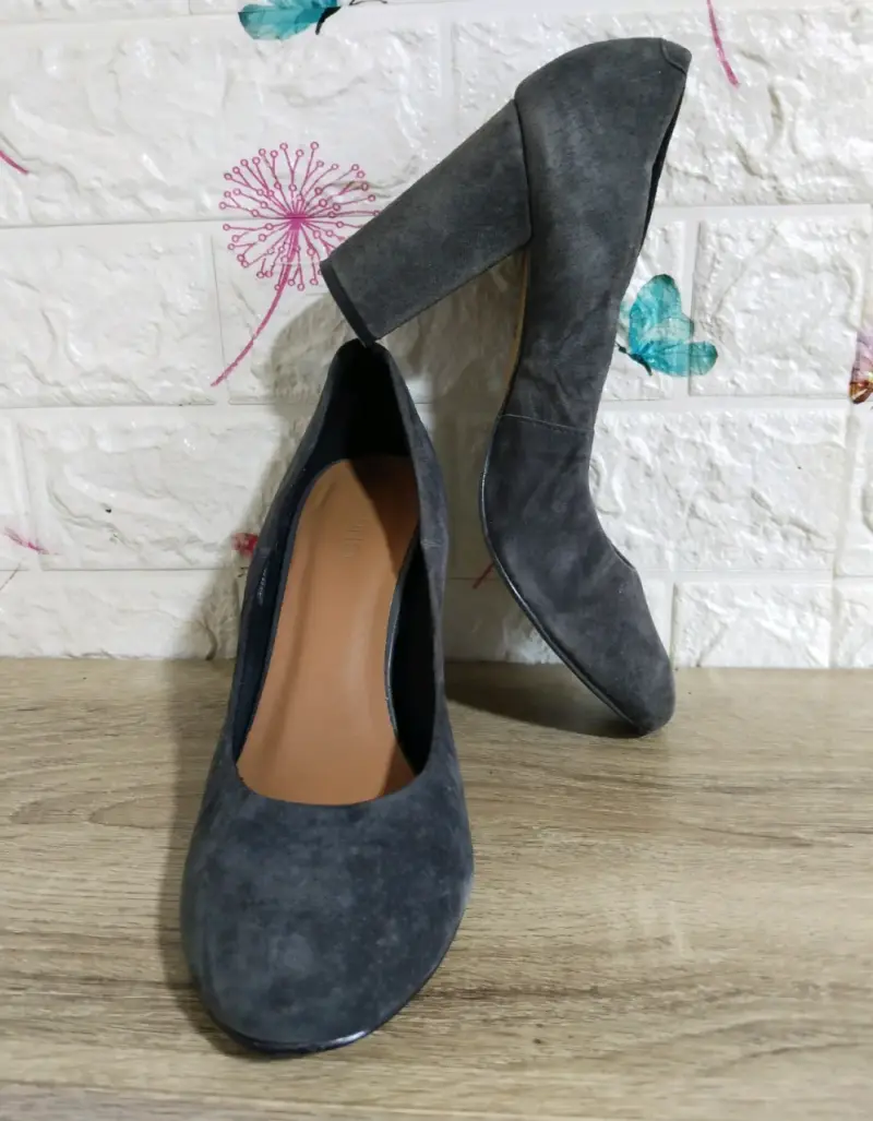 Zapatos de tacón gris Via Uno - 5