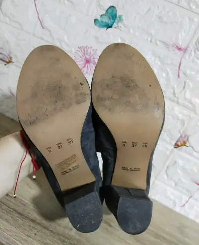 Zapatos de tacón gris Via Uno - miniatura 6