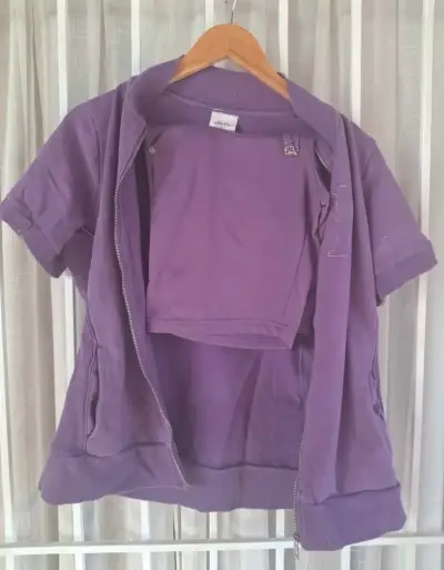Chaqueta morada con cremallera - miniatura 2