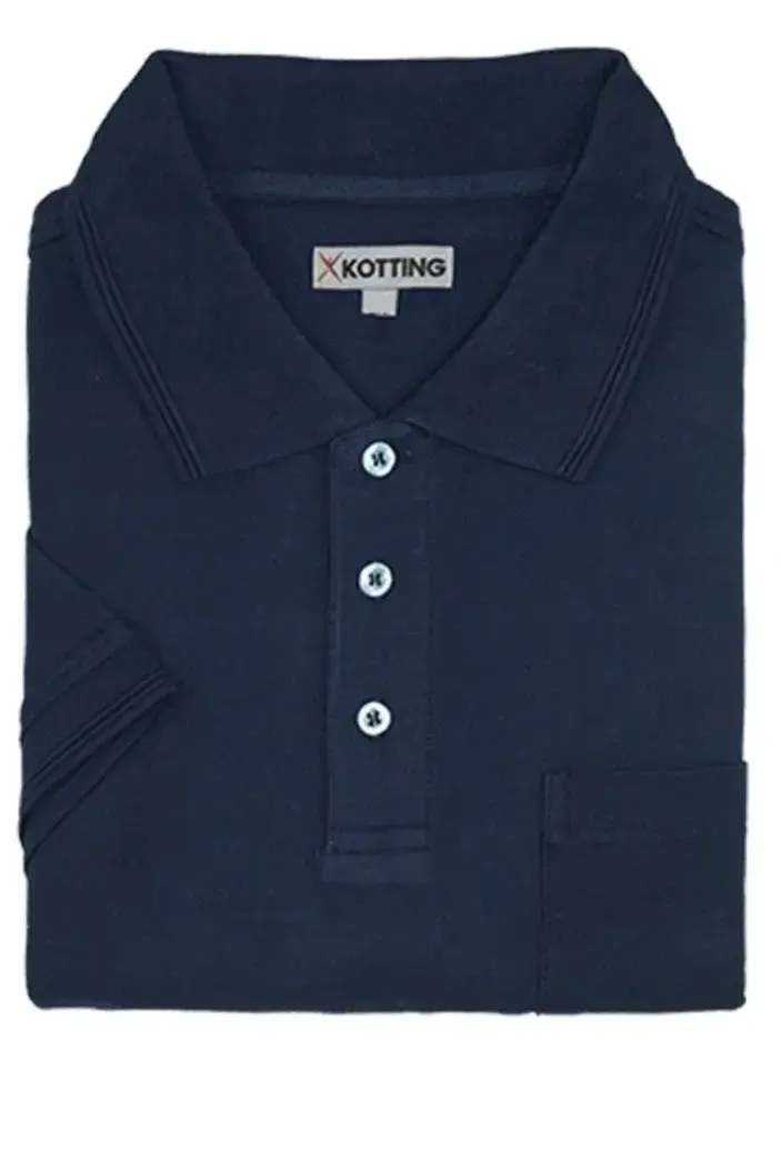 Polera pique azul marino 3XL