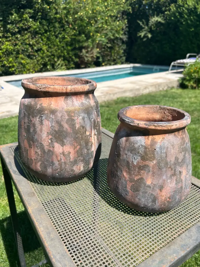 Maceteros rústicos de terracota