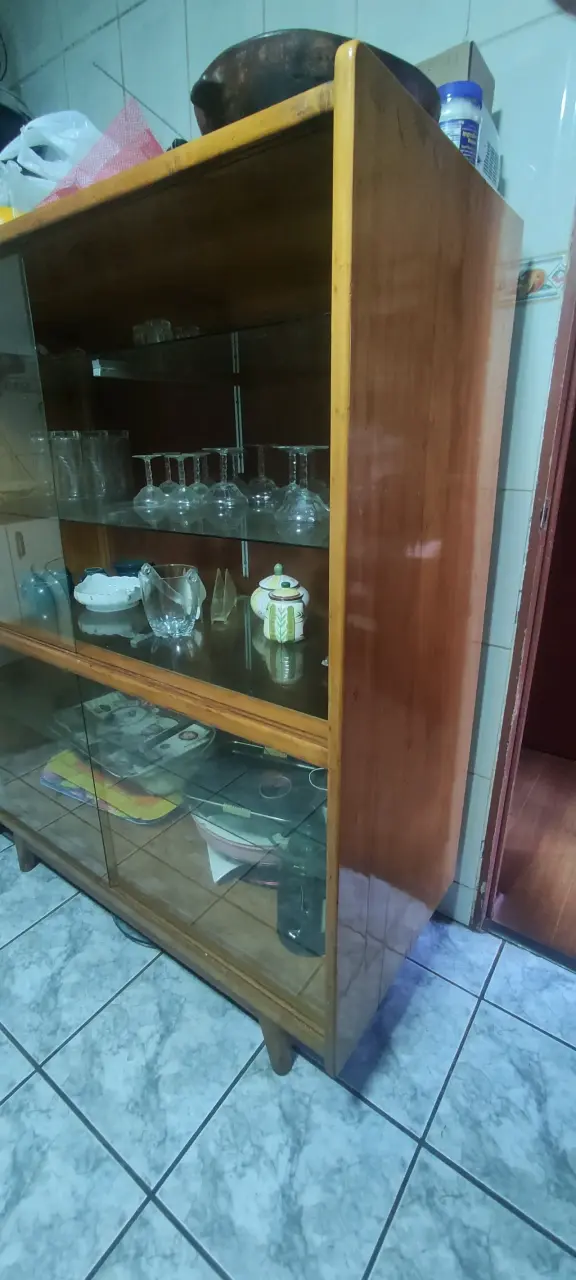 Vitrina antigua de madera maciza - 2