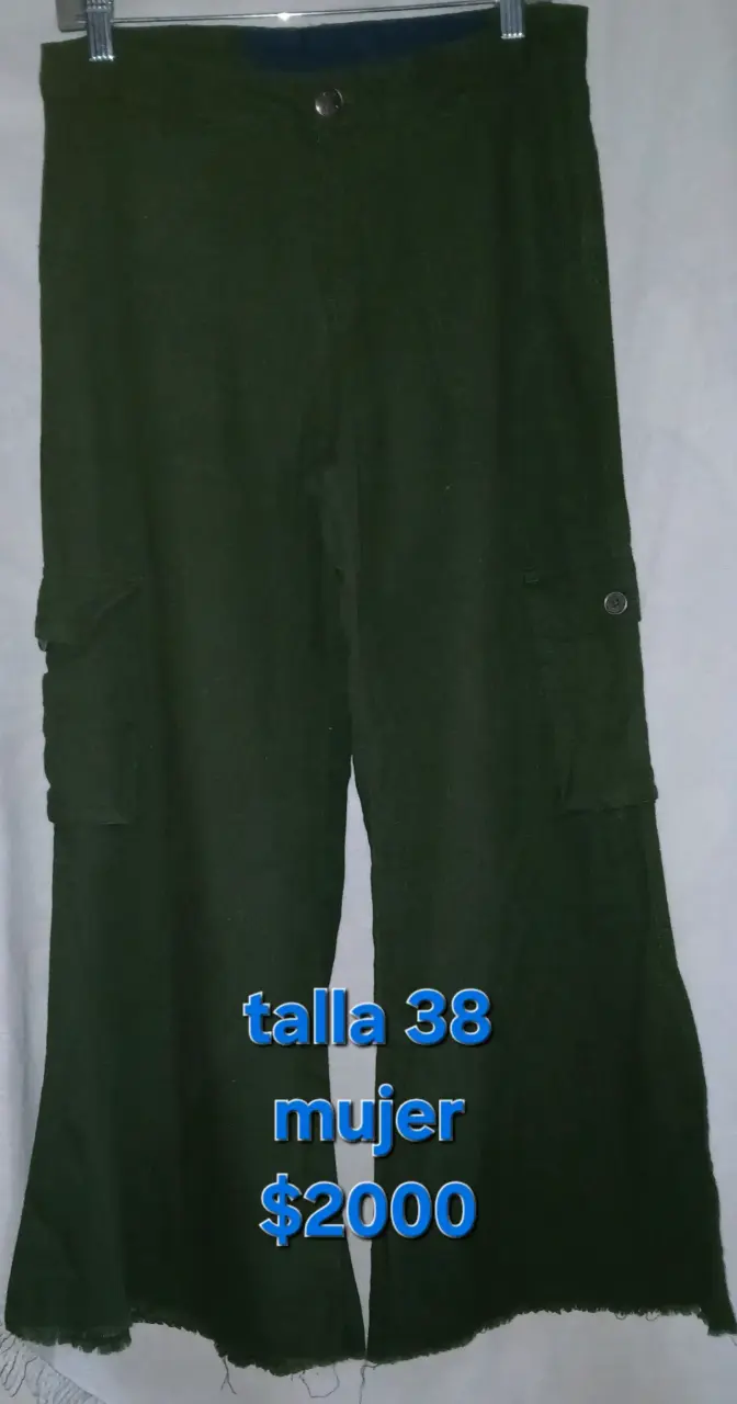 Pantalones mujer cargo verdes