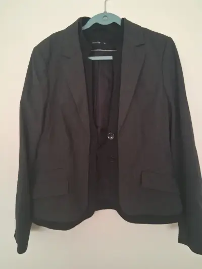 Blazer gris formal para mujer - miniatura 1