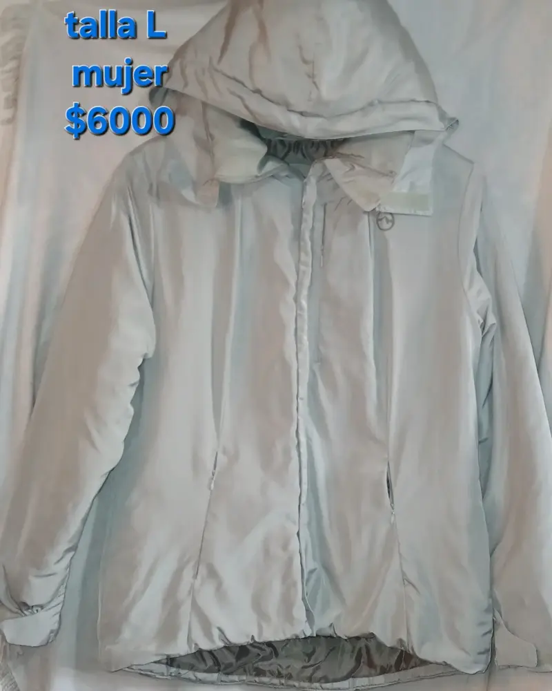 Parka gris talla L mujer