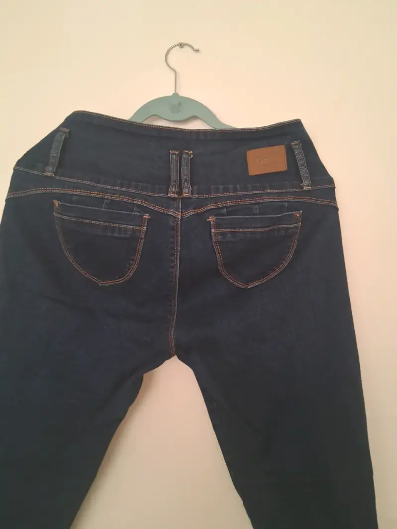 Jeans azul oscuro mujer elasticado - 2