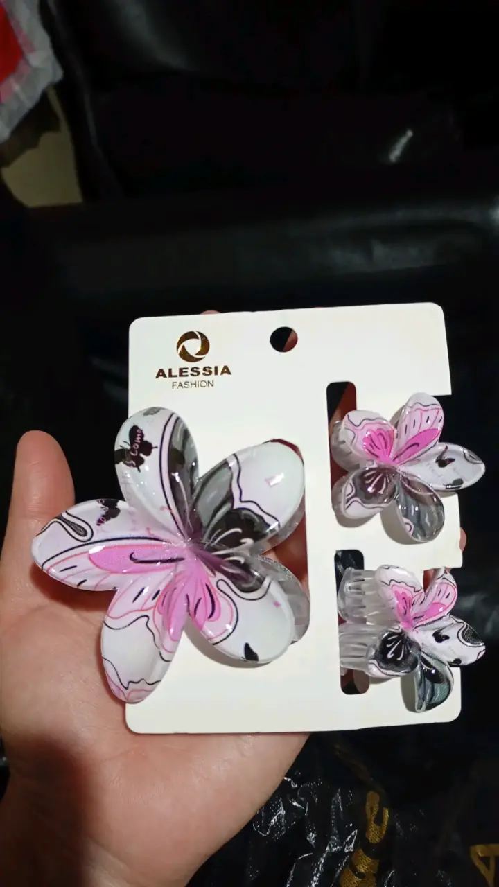 Set de pinzas mariposa rosas