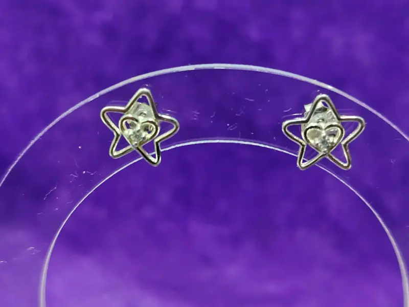 Aros de estrella con piedras - 1