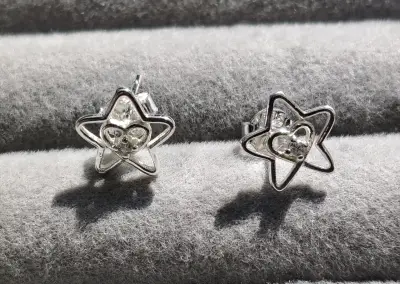 Aros de estrella con piedras - miniatura 2
