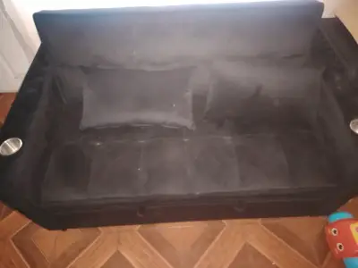 Sofá cama negro - miniatura 2