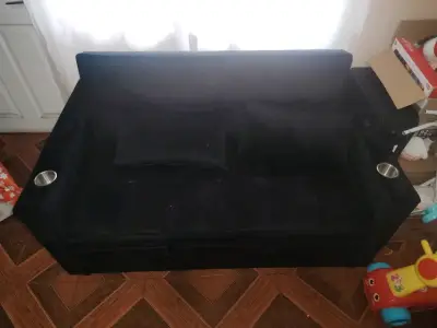 Sofá cama negro - miniatura 3