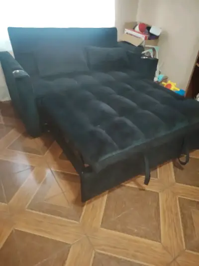 Sofá cama negro - miniatura 4