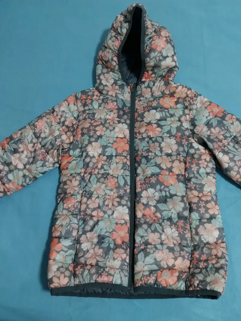 Parka floral con capucha ,colloky talla 10 - 1