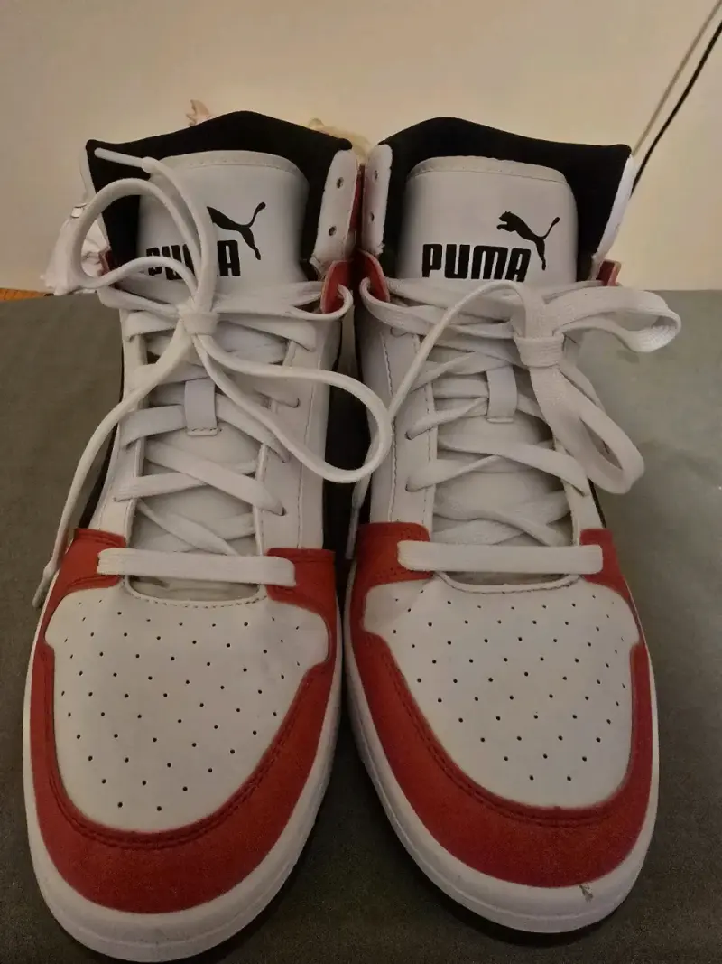Zapatillas Puma blancas y rojas - 5