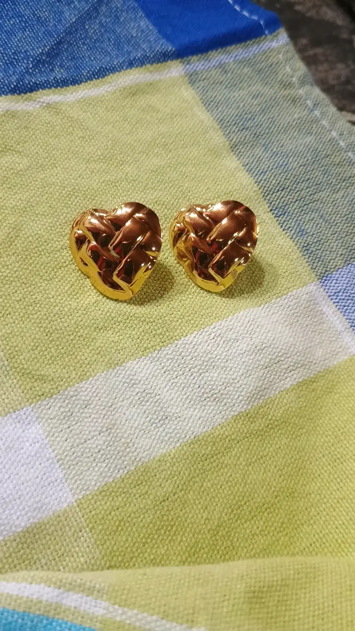 Aros vintage dorados y perlas - 5
