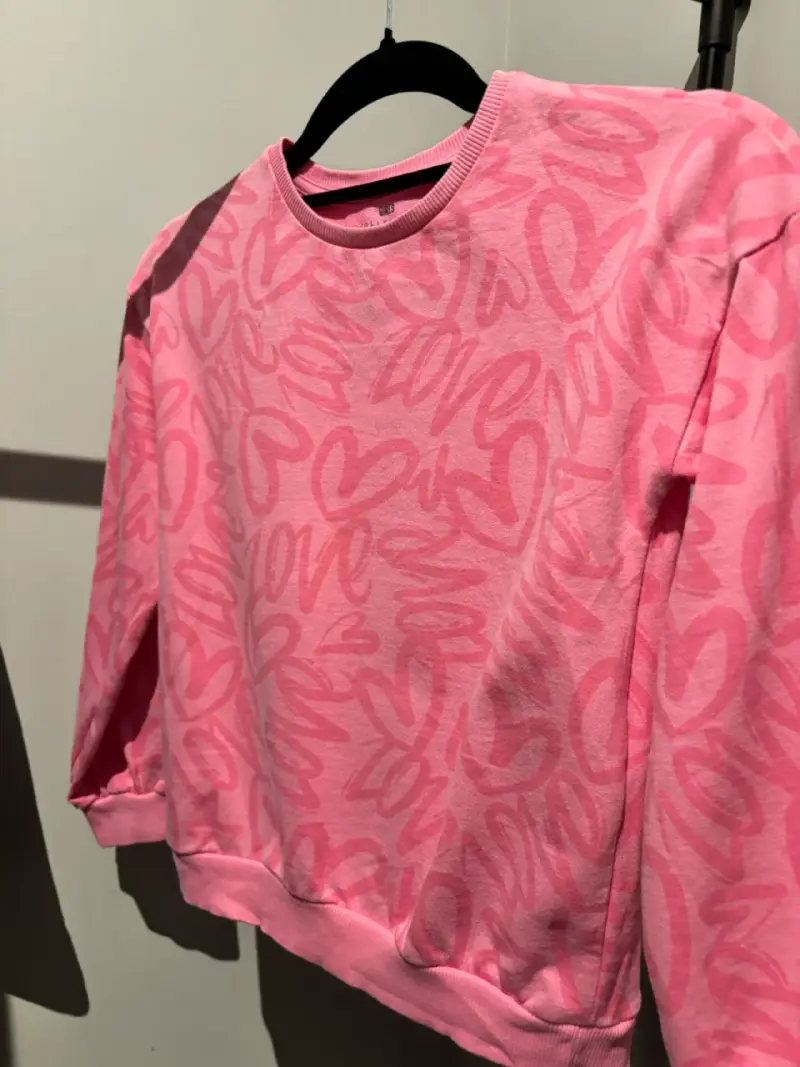 Polerón rosa estampado talla 6/7 - 1