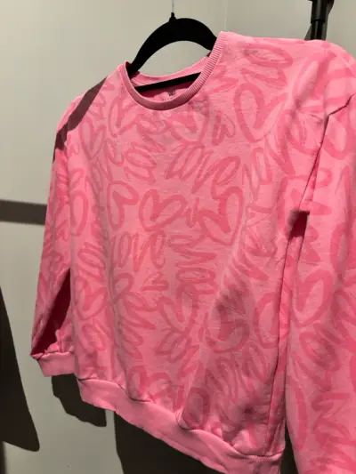 Polerón rosa estampado talla 6/7 - miniatura 1