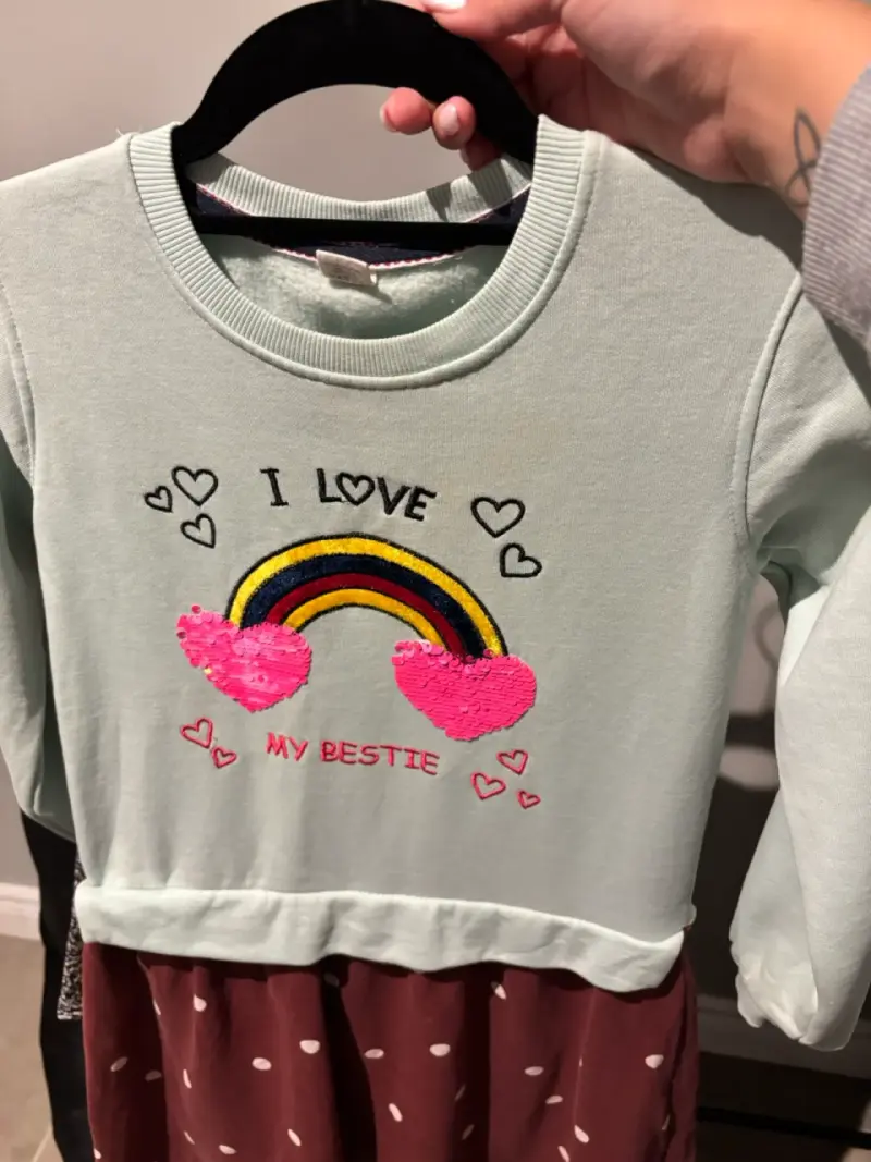Vestido infantil estampado talla 9/10 - 1