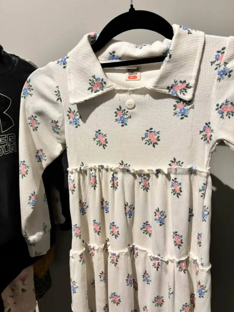 Vestido floral para niñas talla 4 - 1