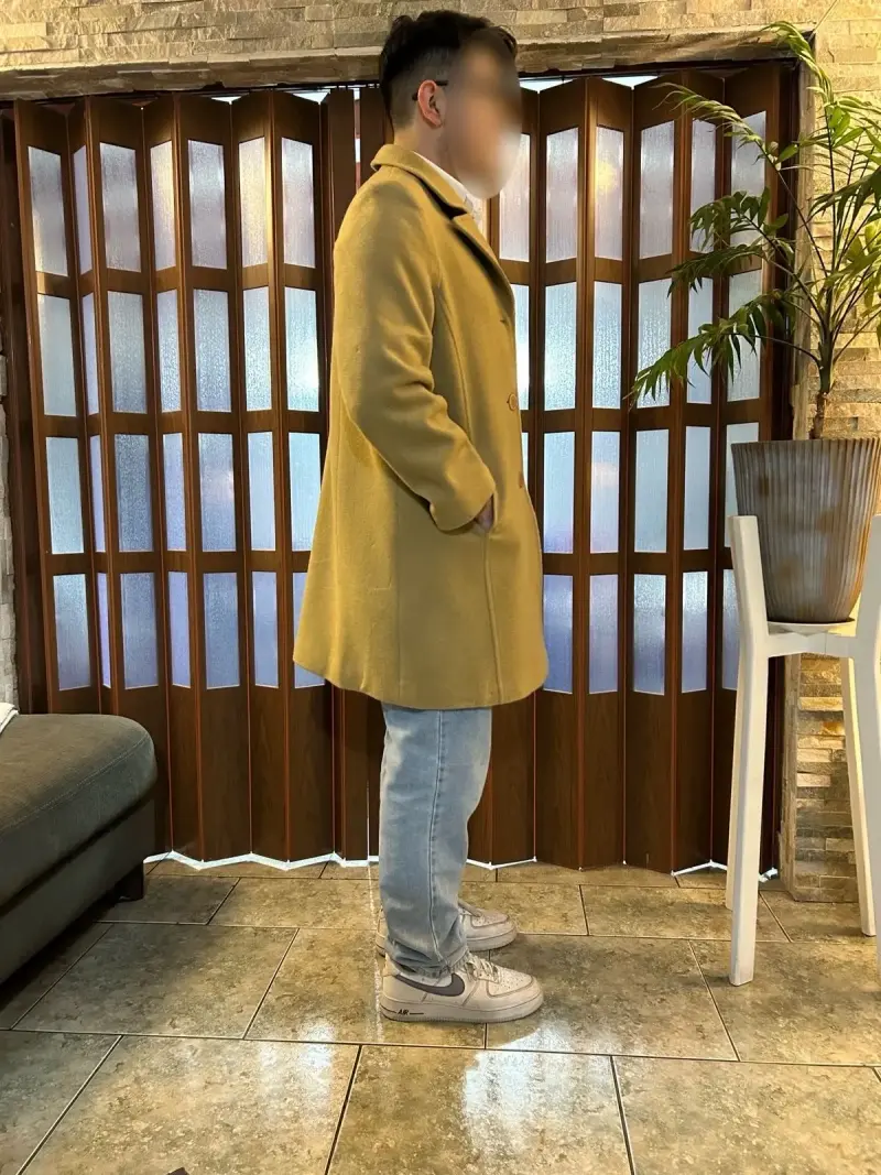 Abrigo hombre color camel