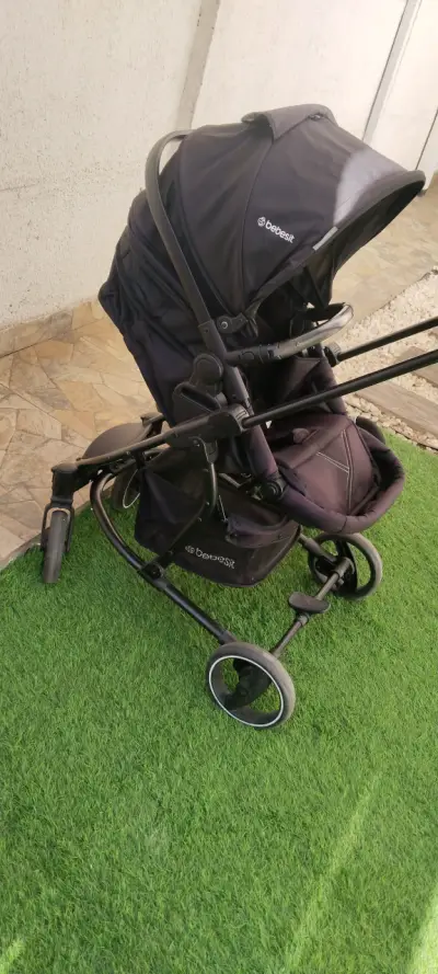 Coche de bebé con silla negra - miniatura 6