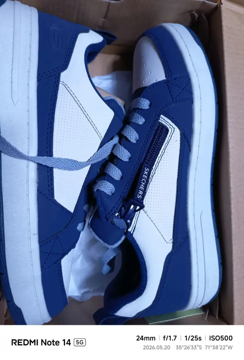 Zapatillas Skechers azul y blanco - 5