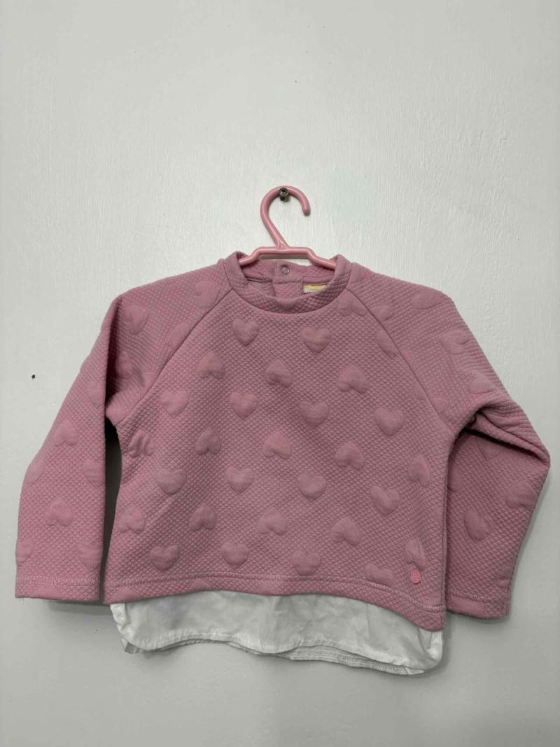 Polerón rosado con corazón niños - 1