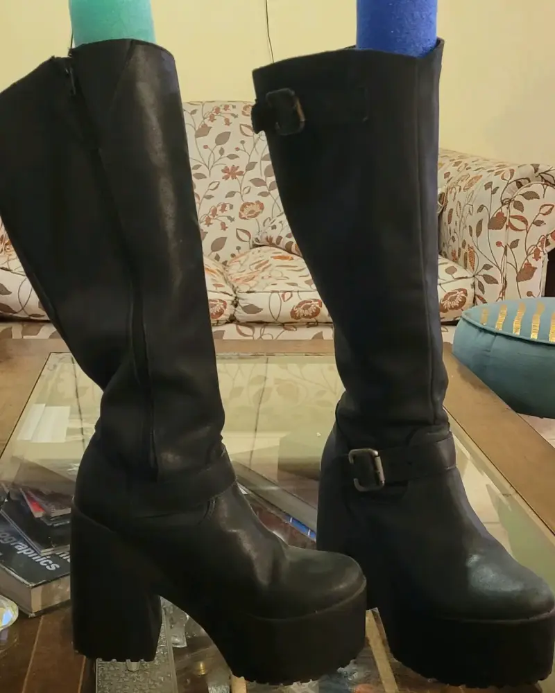 Botas negras de plataforma