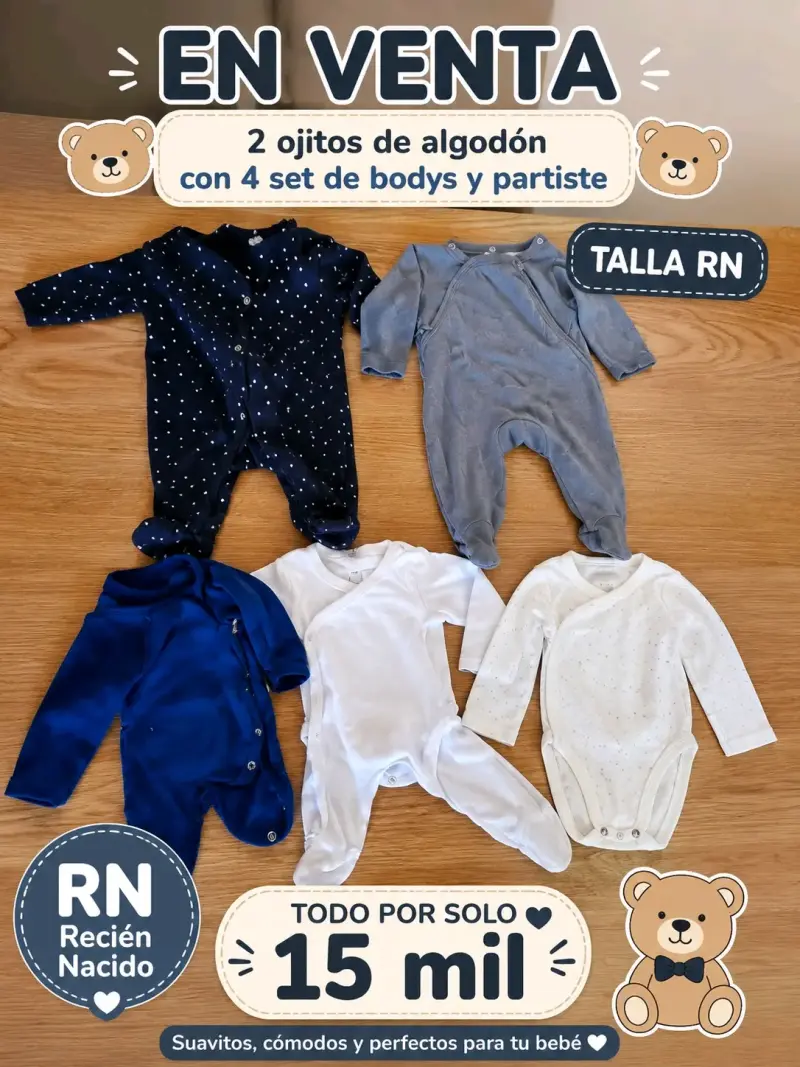 Set de ropa de bebé RN - 1