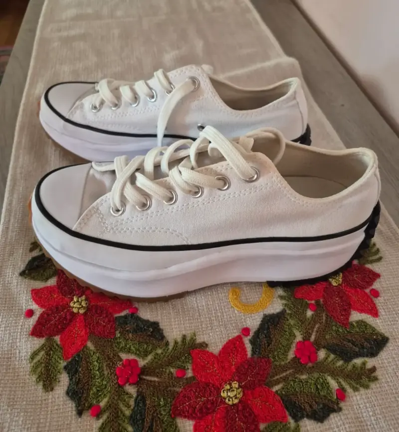 Zapatillas Blanca Converse con plataforma - 4