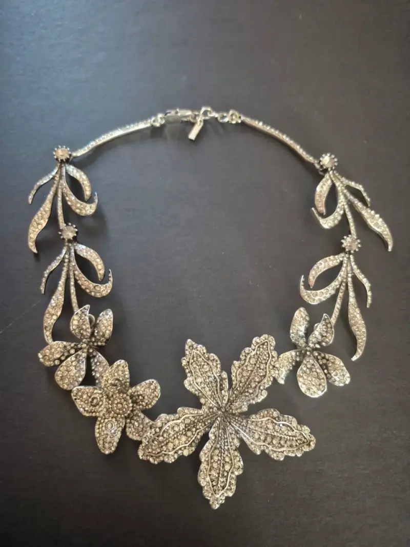 FLORAL METAL CHOKER - 1