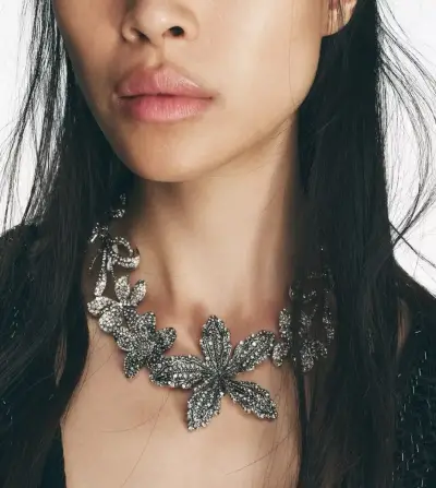 FLORAL METAL CHOKER - miniatura 2